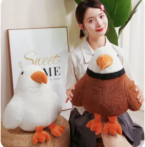 Miniatura 4 de Peluche grande de águila calva – Animal de peluche de águila de 11.8 pulgadas – Juguete de almohada de felpa y blando – Lindo juguete de peluche