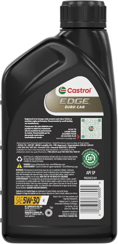Miniatura 4 de Castrol EDGE Euro 5W-30 K Advanced - Aceite de motor sintético completo, 1 cuarto de galón, paquete de 6