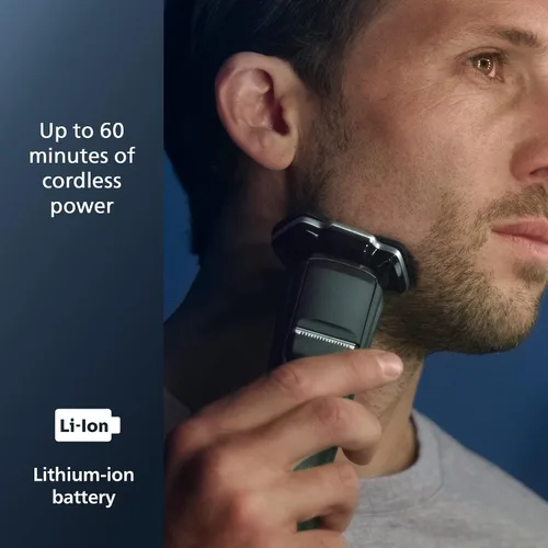 Miniatura 8 de Philips Norelco Shaver 7600, afeitadora eléctrica recargable en seco y húmedo con tecnología SenseIQ, cápsula de limpieza rápida, estuche de viaje