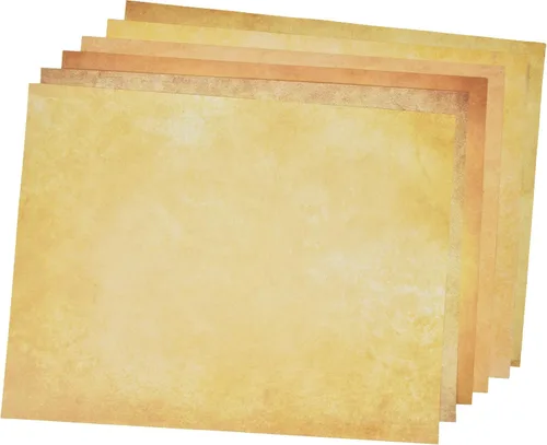 Miniatura 5 de Gift Boutique 120 hojas de papel de papelería vintage de 8.5 x 11 pulgadas, hojas de letras antiguas de doble cara, aspecto envejecido, 6 diseños