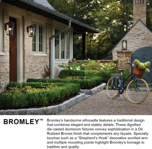 Miniatura 7 de Hinkley Bromley Collection - Linterna pequeña de pared LED de 4 W, color negro museo
