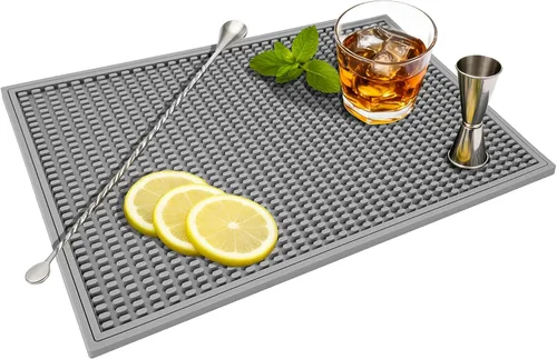 Miniatura 23 de ZJWZLG Tapete de barra de goma de alta calidad de 18 x 12 pulgadas para encimera, almohadilla de secado de platos antideslizante y tapete