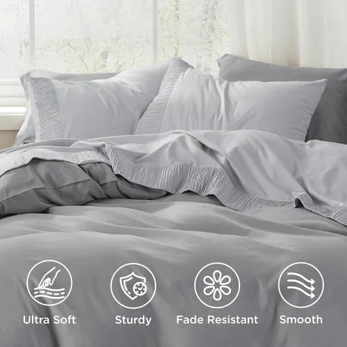 Miniatura 3 de Bedsure Juego de sábanas California King, sábanas Cal King suaves de 4 piezas, transpirables y refrescantes, lujo de hotel, ropa de cama de 02