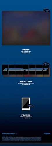 Miniatura 4 de ATEEZ Zero : Fever Part.2 [Z ver.] (6º Mini álbum) [Pedido anticipado] CD+folleto de fotos+Póster plegado+Otros con seguimiento,Pegatinas