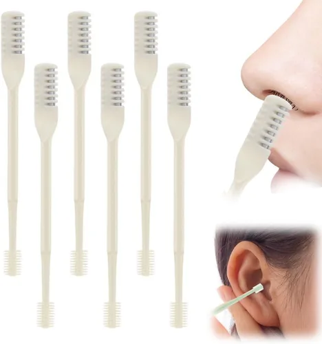 Miniatura 9 de Cortador de pelo nasal, 2026, nuevo recortador de vello de nariz para hombres y mujeres, herramienta de eliminación de vello manual portátil Beige
