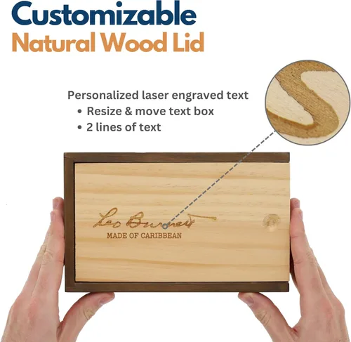 Miniatura 3 de WE Games Juego de dominó negro doble grabado personalizado de 6 en caja de madera Grabado de texto
