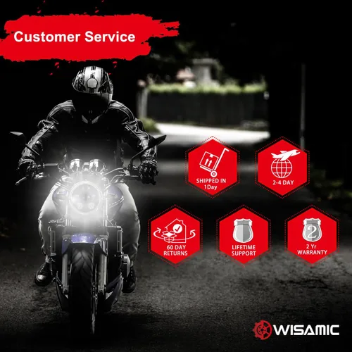 Miniatura 6 de Faro LED proyección Wisamic 5 – 3/4 pulgadas 5.75 pulgadas Daymaker para motocicletas Harley-Davidson 9 piezas foco, Plateado Plateado (sliver)