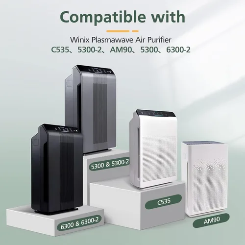 Miniatura 3 de isinlive 115115 Filtros de repuesto HEPA A para purificadores de aire Winix PlasmaWave 5300-2, C535, 6300, 5300, 6300-2, P300, AM90, 9000, 5000