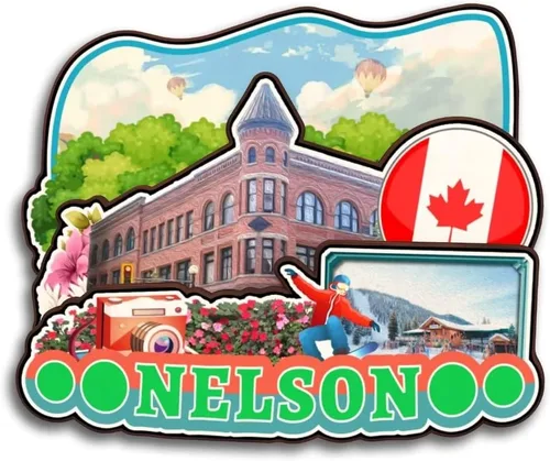 Miniatura 11 de Surrey British Columbia Canadá - Imán para nevera de madera 3D hecho a mano para viaje, ciudad recuerdos, nevera, regalo para decoración del hogar