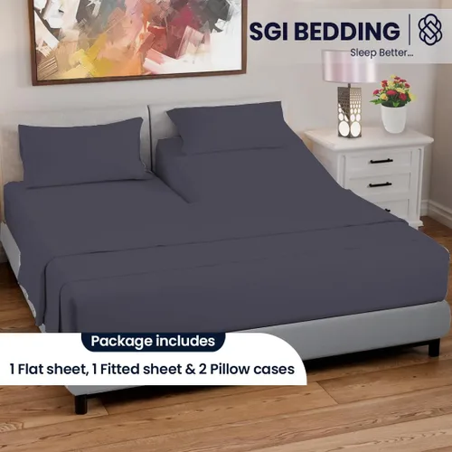 Miniatura 2 de SGI bedding Juego de sábanas King de 36 pulgadas, 100 % algodón egipcio, sábanas ajustables de 600 hilos, juego de sábanas ajustables de 4 piezas