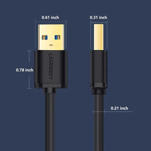 Miniatura 8 de UGREEN - Cable USB 3.0 A a A Cable tipo A a macho para transferencia de datos, disco duro, gabinetes, impresoras, módems, cámaras 6 ft