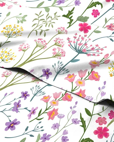 Miniatura 51 de Juego de sábanas florales - Juego de sábanas de cama florales azules y blancas - 1 sábana encimera, 1 sábana bajera y 2 fundas de almohada con 07
