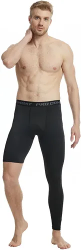 Miniatura 4 de Pantalones deportivos ajustados de una sola pierna de baloncesto para hombre, pantalones de compresión de 12 de una pierna, ropa interior atlética