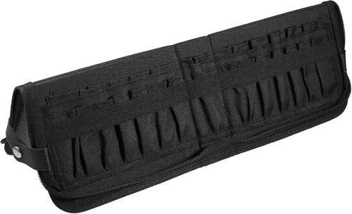 VOCOSTE Soporte plegable para brochas de maquillaje, 29 bolsillos organizador de brochas de maquillaje, bolsa de viaje para brochas de maquillaje de
