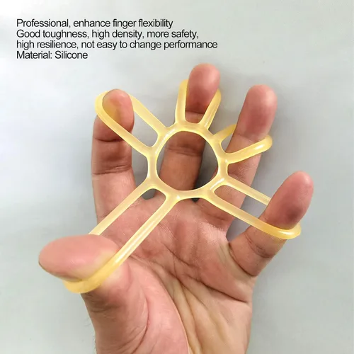 Miniatura 6 de 3 unids fortalecedor de agarre de mano en forma de flor extensor de mano ejercitador dedo 3 niveles estirador bandas de resistencia de mano