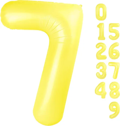 Miniatura 132 de Globos de números de 5 globos de 40 pulgadas, decoraciones de cumpleaños azules para niños y niñas, globos de números azul marino grandes