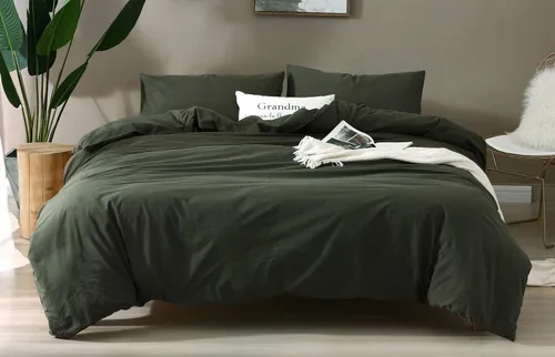 Miniatura 31 de F.Y.Dreams - Funda de edredón de 100 % algodón lavado para manta con peso, 60 x 80 pulgadas, con 8 lazos y cierre en el lado largo, diseño de 100%