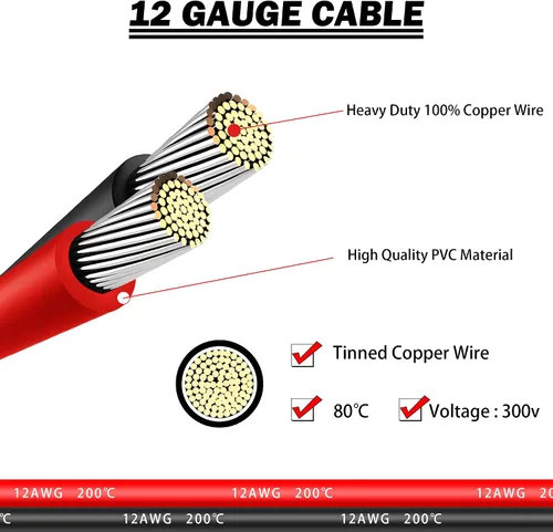 Miniatura 5 de GELRHONR XT60i Cable de extensión 1M, XT60 macho a XT60i hembra Cable conector 12AWG Cable de silicio, para Ebike, cargador de batería Lipo de coche