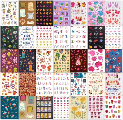Miniatura 3 de Fashion Angels Más de 1,000 cuadernos de calcomanías Bloom, incluye divertidas y coloridas calcomanías de flores para manualidades, ideal