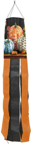 Miniatura 6 de Briarwood Lane Calabazas a cuadros Otoño Windsock Primitive Fall 40" L