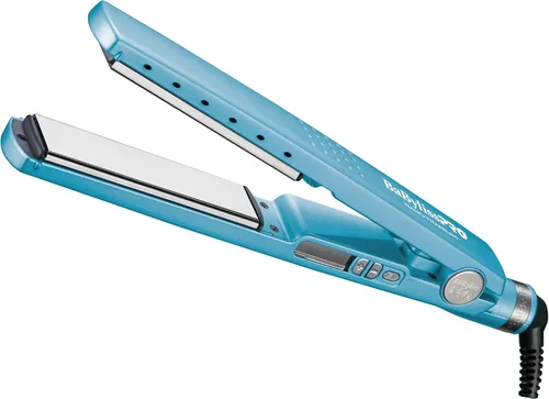 BaBylissPRO Plancha Alisadora de Cabello Iónica de Nano Titanio, Plancha Alisadora de Cabello de 1/4" para Cabello Suave, Brillante, Sin Frizz y