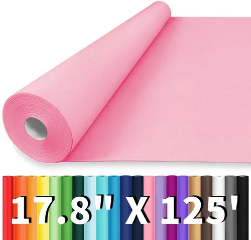 Miniatura 19 de Vanhench - Papel de estraza color marrón de 17.5 x 1200 pulgadas (100 pies), para artes y manualidades, para envolver regalos y flores, tablón