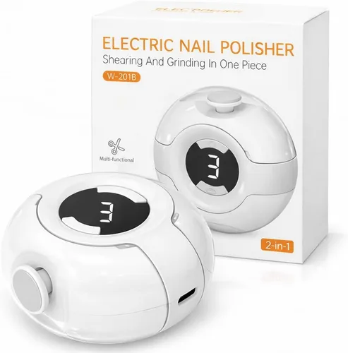 Miniatura 9 de Cortador de uñas eléctrico 2 en 1 y pulidor de uñas (naranja)