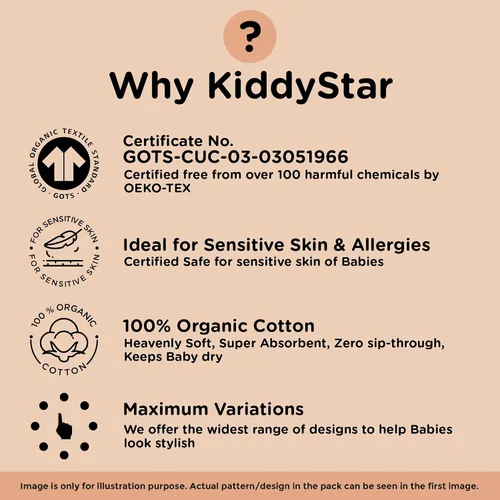 Miniatura 6 de KiddyStar Organic Cotton Baby Drool Bibs Soft, Adjustable, Absorbent, Unisex Teething Bandana Bibs for Babies Clásico 1