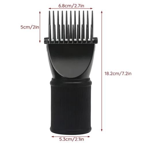 Miniatura 6 de Segbeauty Accesorio de peine para secadora de pelo, accesorios de cepillo negro para secadora de pelo, boquilla concentradora de 1.69-1.76 pulgadas
