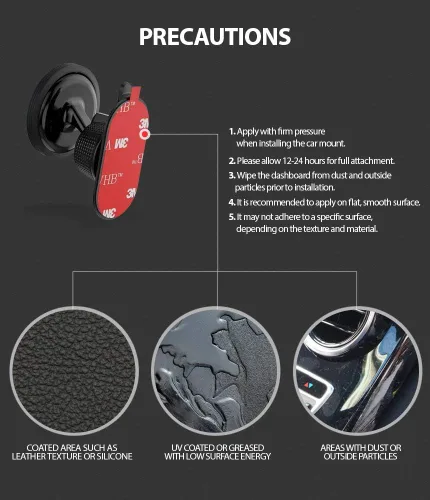 Miniatura 7 de Ringke Soporte magnético para teléfono con patrón de fibra de carbono, cerradura giratoria, imán de neodimio potente universal con rotación de 360°