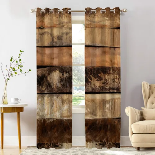 Miniatura 96 de Shrahala Floral Abstract Design Blackout Curtain Tiers, Minimalist Flower Illustration Kitchen Valance Light Blocking Tier Drapes with Rod Pocket, 2