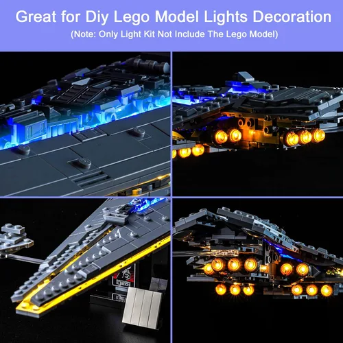 Miniatura 2 de Kit de luz mejorado compatible con Lego Executor Super Star Destroyer Juego de construcción, decoración de luces compatible con Lego 75356