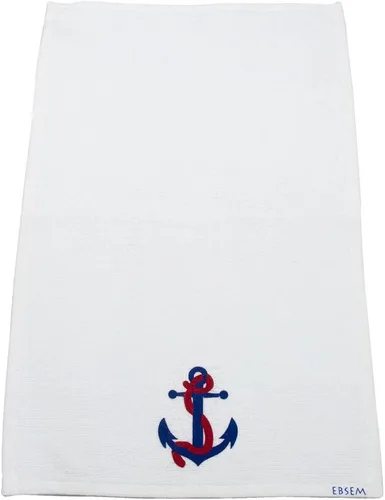 Miniatura 3 de Juego de toallas de mano estilo marino de alta calidad, súper suaves, afelpadas y altamente absorbentes, para spa, hammam, yoga, gimnasio, yate