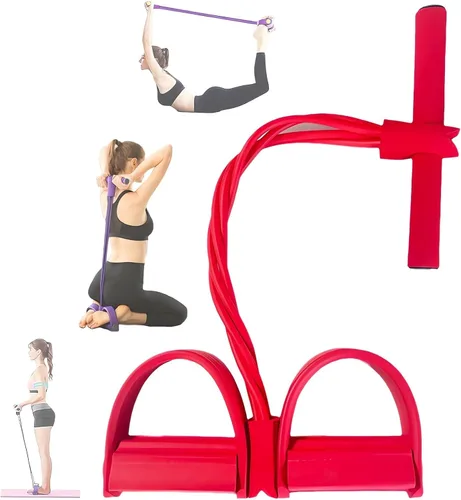 Miniatura 9 de 21 Bandas de Resistencia para Fitness - 4 Tubo Pedal Tirador de Tobillo - 2023 Nuevo Juego de Bandas Elásticas para Sentadillas y Estiramiento