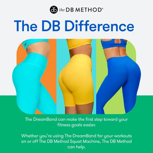 Miniatura 6 de The DB Method DreamBand Pro - Banda de resistencia a las sentadillas, bajo impacto, se dirige a los músculos estabilizadores de cadera, bandas
