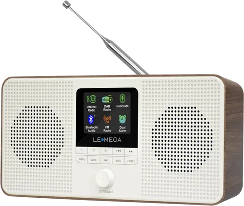 Miniatura 10 de LEMEGA IR4S Radio WiFi de Internet Estéreo, Radio Digital FM, Spotify Connect, Altavoz Bluetooth, Reloj de Alarma Dual, 40 Preajustes, Salida
