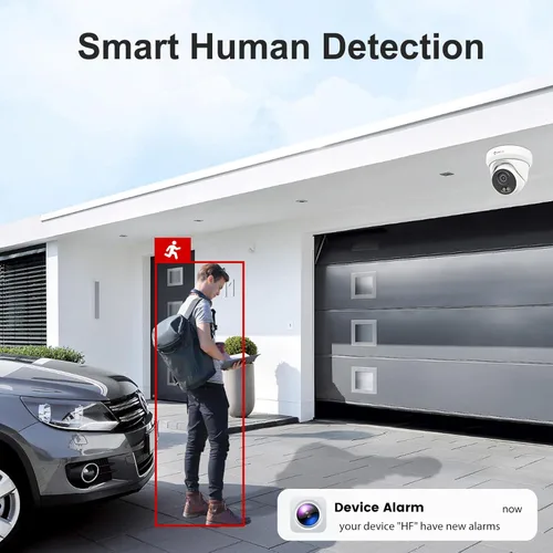 Miniatura 3 de Anpviz Sistema de cámara de seguridad PoE de 16 canales, 8 cámaras de torreta IP con cable de 5 MP para exteriores, visión nocturna, micrófono