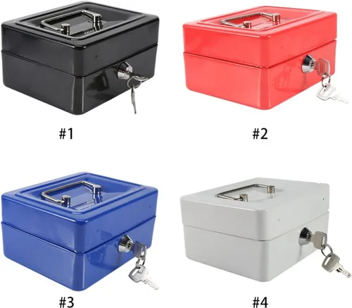 Miniatura 9 de Shanrya Caja de seguridad segura, mini caja de seguridad portátil con cerradura para el hogar, oficina, joyería, uso en efectivo, almacenamiento