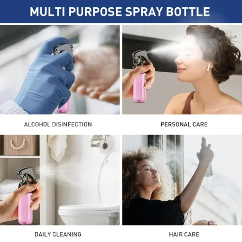 Miniatura 4 de TANSHINE Botella de spray pequeña de 1.7 fl oz, botellas de espray de agua de tamaño de viaje, botella de spray portátil desinfectante de manos