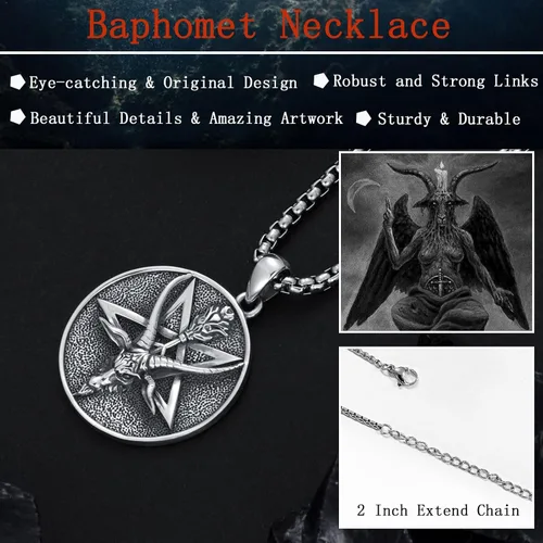 Miniatura 3 de Seiyang Mitología de plata de ley 925 paganismo Collar egipcio de joyería de regalo para hombres y mujeres con cadena Rolo de 0.079 in 22+2