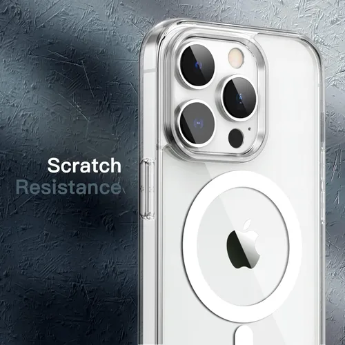 Miniatura 7 de JETech Funda magnética para iPhone 14 Pro de 6.1 pulgadas, compatible con carga inalámbrica MagSafe, a prueba de golpes, parte trasera transparente