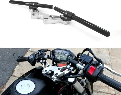 Miniatura 8 de Elevadores de manillar de motocicleta de aluminio Kit de manillar ajustable Sport para MSX125 Grom MSX 125 2013-2021 2022 2023 2024 2025 (negro)