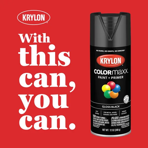 Miniatura 9 de Krylon K05599007 COLORmaxx Pintura en aerosol y base para uso en interiores y exteriores, color gris brillante para maquinaria, 12 onzas