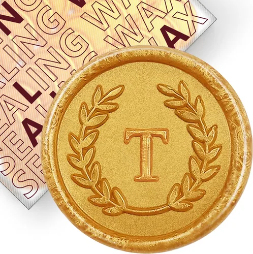 Miniatura 101 de 100 calcomanías adhesivas de sello de cera con letra A, hechas a mano, sin necesidad de sellar, rasgar y usar calcomanías de cera para invitaciones