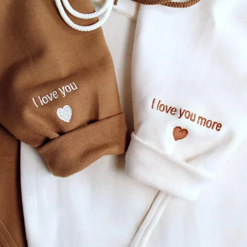 Miniatura 7 de WEAR PHYSIQUE Custom Roman Numeral Hoodie, Date & Initial Embroidery, Couples Gift, Unisex Anniversary Sweatshirt for Him/Her