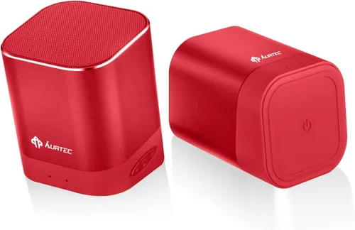 AURTEC Altavoces Bluetooth duales actualizados, potente altavoz inalámbrico sin distorsión de volumen con graves fuertes, Bluetooth 4.2 compatible