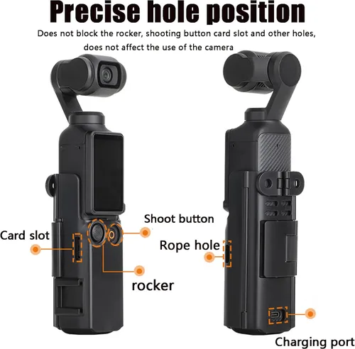 Miniatura 6 de Adaptador de extensión de cámara para DJI Osmo Pocket 4/3, jaula protectora para zapata fría, soporte de montaje en trípode, soporte para mochila