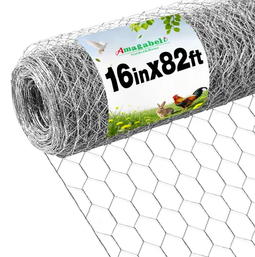 AMAGABELI GARDEN & HOME - Malla metálica de 40 pulgadas x 82 pies, orificios de 1/2 pulgadas, galvanizado después de soldar, malla de alambre, valla