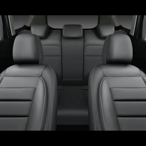 Miniatura 2 de CAR PASS Juego completo de fundas de asiento de cuero, universal, resistentes al agua, soporte de respaldo de espuma 3D, comodidad de lujo, 5 Gris