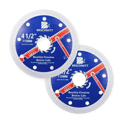 Miniatura 17 de Hoja de sierra de porcelana de diamante superfina con dientes en X, 2 piezas de 3 pulgadas (2.953 in) x eje de 3/8 pulgadas (0.394 in), disco